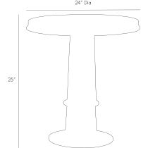 4341 Kamile Side Table Product Line Drawing