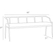 4383 Lexi Bench Product Line Drawing