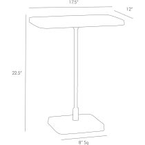 4386 Kaela Rectangle Accent Table Product Line Drawing