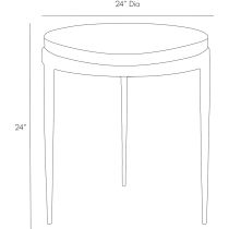 4391 Kelsie Accent Table Product Line Drawing