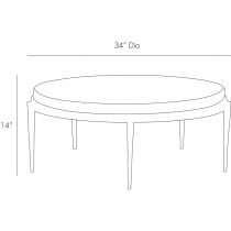 4392 Kelsie Cocktail Table Product Line Drawing