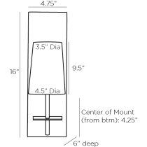 44785-510 Neo Sconce Product Line Drawing