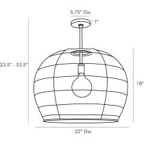 45060 Swami Small Pendant Product Line Drawing