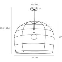45061 Swami Large Pendant Product Line Drawing