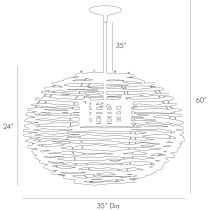 45100 Rook Large Chandelier Product Line Drawing