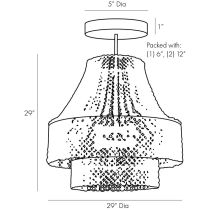 45110 Hannie Chandelier Product Line Drawing