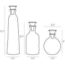 4593 Macklin Decanters, Set of 3 Product Line Drawing