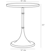 4648 Irving Accent Table Product Line Drawing