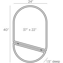 4690 Massimo Mirror Product Line Drawing