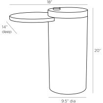 4695 Rowan Accent Table Product Line Drawing