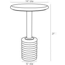 4696 Paola Accent Table Product Line Drawing