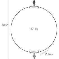 4729 Madden Round Mirror Product Line Drawing