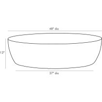 4735 Jacob Large Coffee Table Product Line Drawing