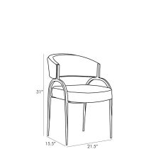 4748 Bahati Chair Product Line Drawing