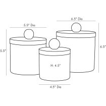 4787 Dora Containers, Set of 3 Product Line Drawing