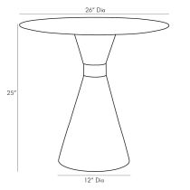4799 Denali Accent Table Product Line Drawing