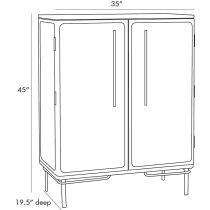 4811 Edison Cocktail Cabinet Product Line Drawing