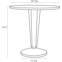 4818 Electra Accent Table Product Line Drawing