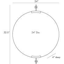 4830 Madden Small Round Mirror Product Line Drawing