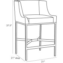 4836 Dalia Counter Stool Product Line Drawing