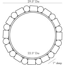 4841 Fontaine Mirror Product Line Drawing