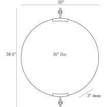 4844 Madden Round Mirror Product Line Drawing