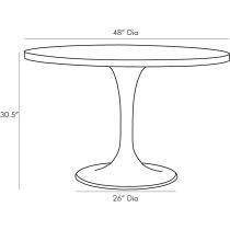 4849 Daryl Entry Table Product Line Drawing