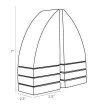 4864 Galan Bookends, Set of Two Product Line Drawing