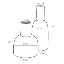 4868 Huff Vases, Set of 2 Product Line Drawing