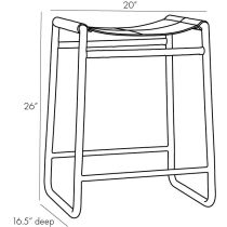 4878 Gasper Counter Stool Product Line Drawing