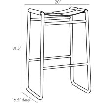 4879 Gasper Bar Stool Product Line Drawing