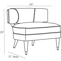 4886 Laurent Chair Product Line Drawing