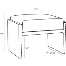 4892 Isaiah Ottoman Product Line Drawing