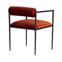4896 Barbana Chair Rust Velvet Angle 2 View