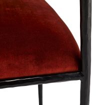 4896 Barbana Chair Rust Velvet Back View 