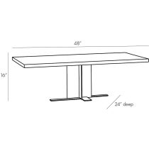 4899 Hermione Cocktail Table Product Line Drawing