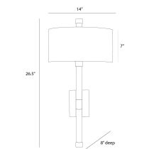 49056-201 Gardner Sconce Product Line Drawing