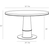 4906 Kamile Dining Table Product Line Drawing