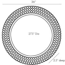 4908 Paxton Round Mirror Product Line Drawing