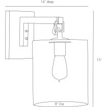 49086 Parrish Sconce Product Line Drawing