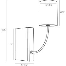 49114 Flynn Sconce Product Line Drawing