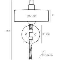 49175 Aaron Sconce Product Line Drawing