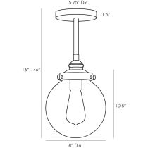 49211 Reeves Small Outdoor Pendant Product Line Drawing