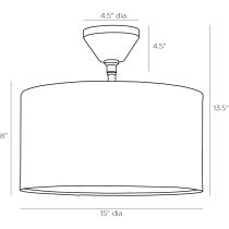 49212 Kay Flush Mount Product Line Drawing