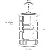 49222 Shani Outdoor Pendant Product Line Drawing