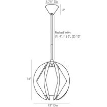 49336 Puzol Outdoor Pendant Product Line Drawing