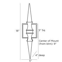 49527 Piper Sconce Product Line Drawing