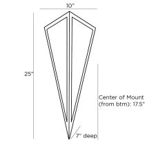 49529 Priestly Sconce Product Line Drawing