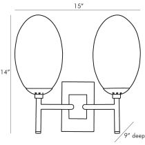 49640 Adler Sconce Product Line Drawing