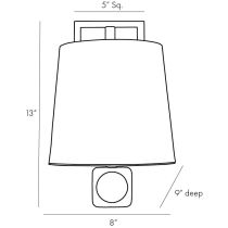 49723 Garvie Sconce Product Line Drawing